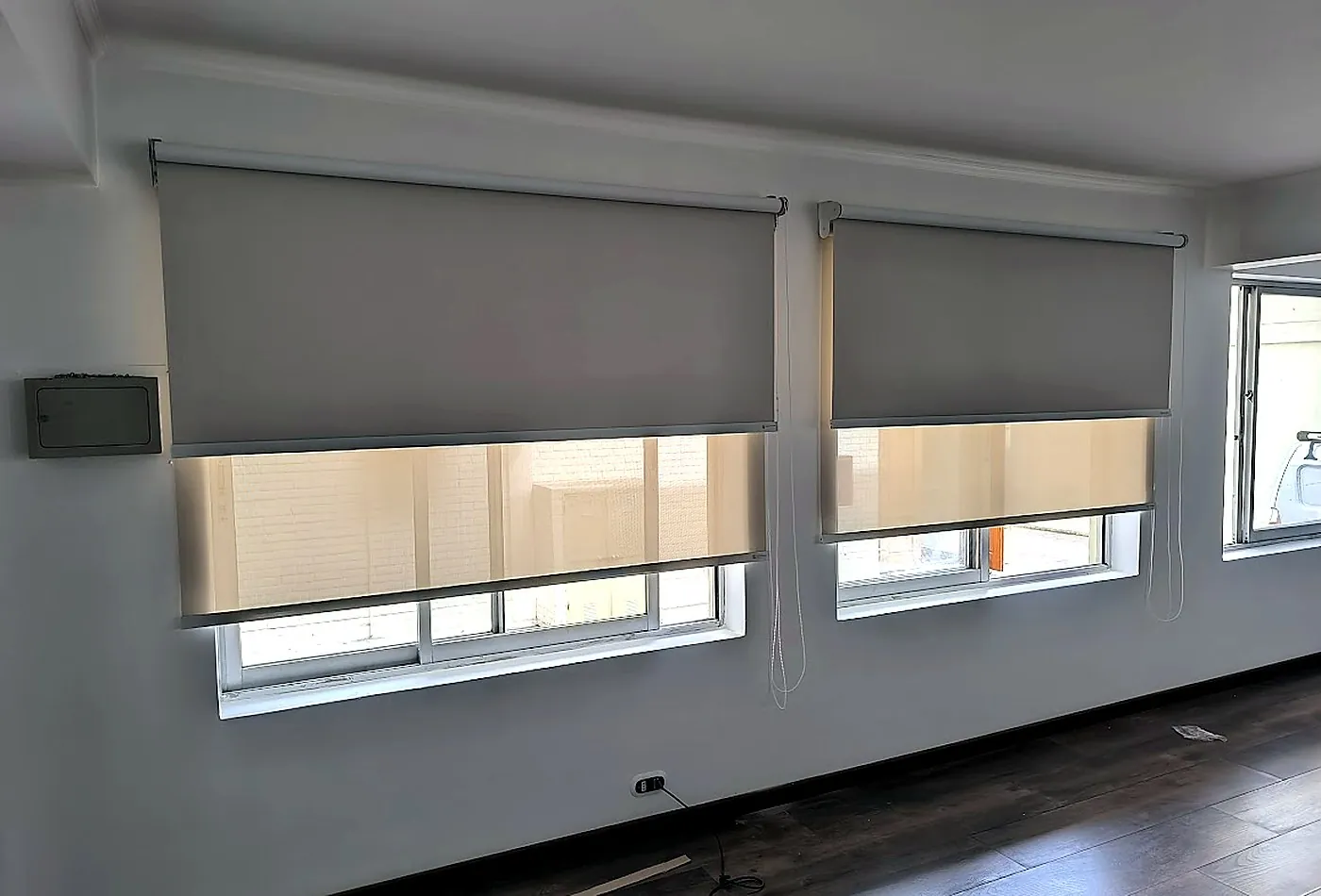 Cortina Roller Screen instalada en living